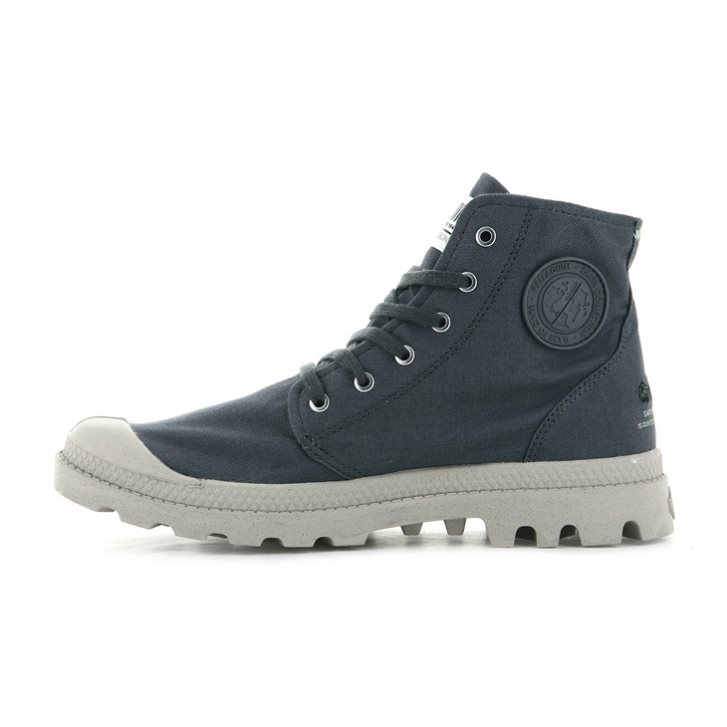 Dámské Boty Palladium Pampa Hi Organic II Tmavě Blankyt | CZ LMR-72I